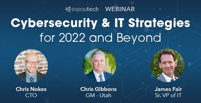 Webinar title card with headshots of the three speakers in the video