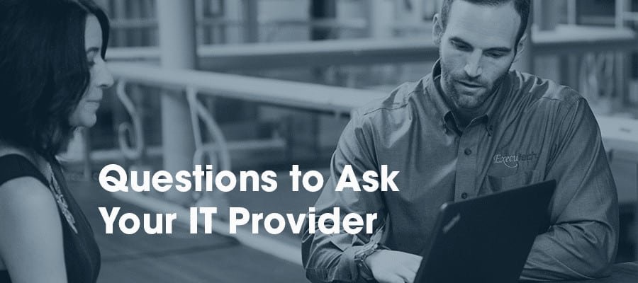 Employee asking questions to IT provider