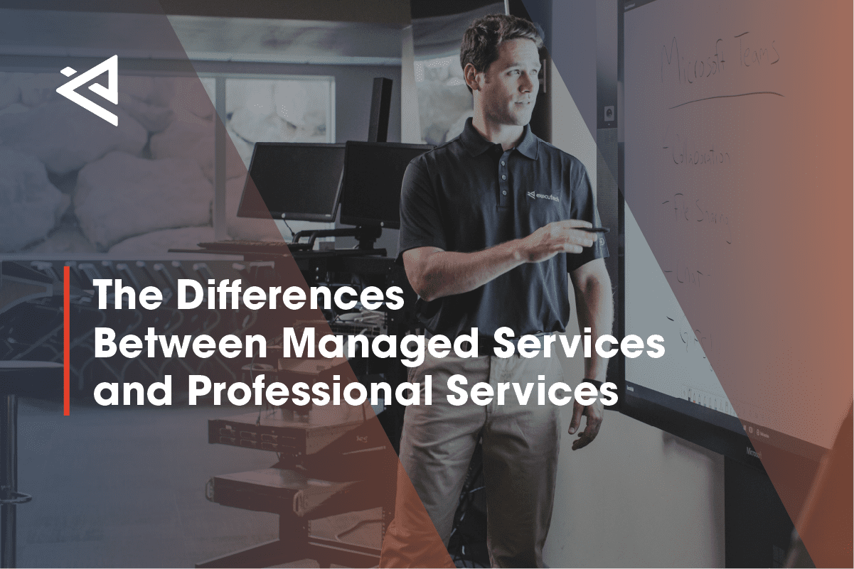 IT professional with brown hair standing at a white board in a classroom setting