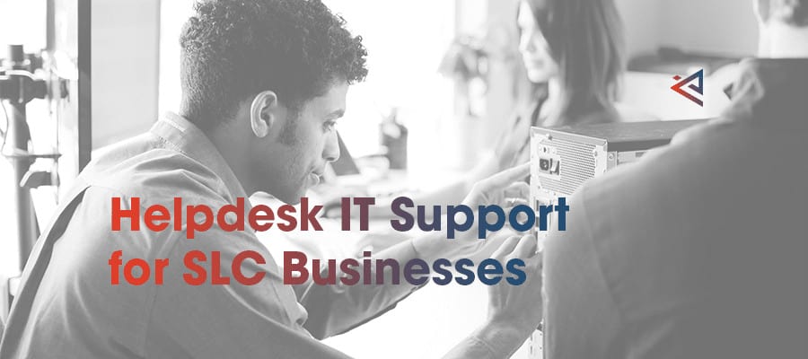 Helpdesk IT technician fixing a computer