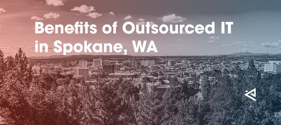 Bird eye view of Spokane business buildings