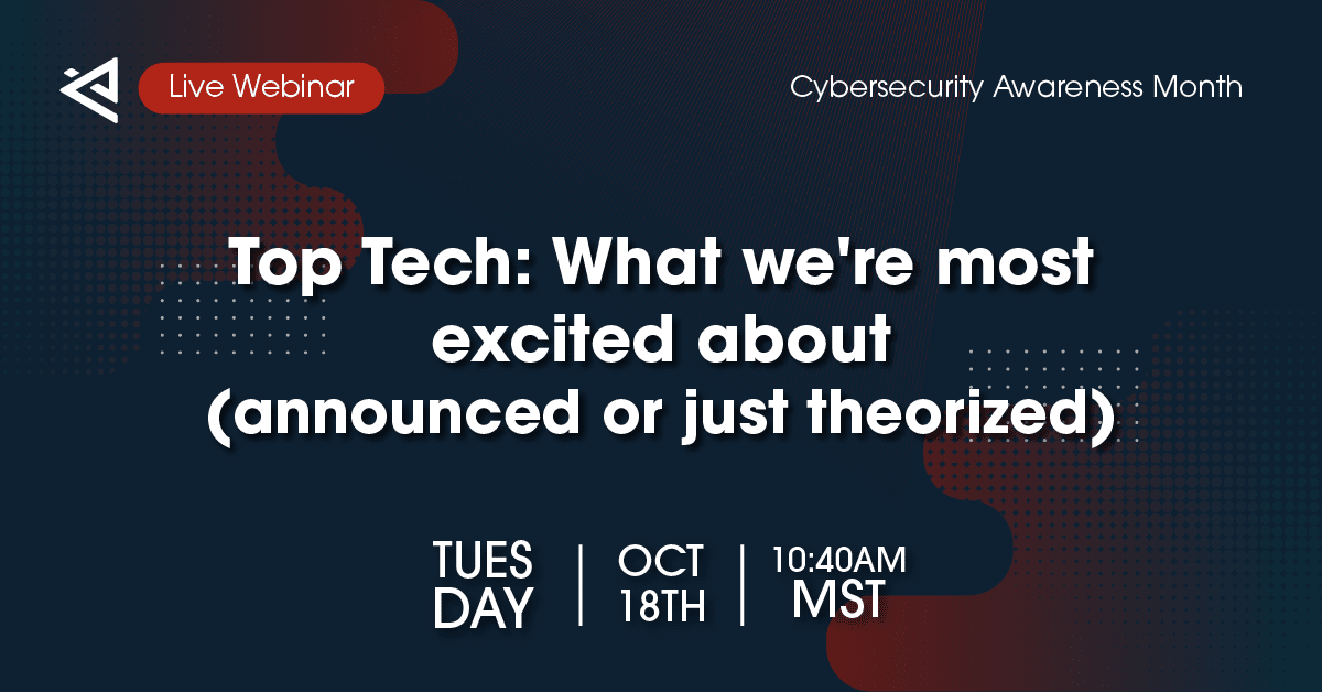 Field of blue with the Executech logo and the "Top Tech for 2023" Title overlayed