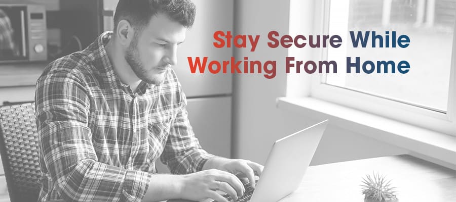 Man working remotely on laptop