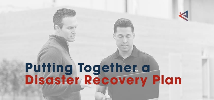two men putting together a disaster recovery plan