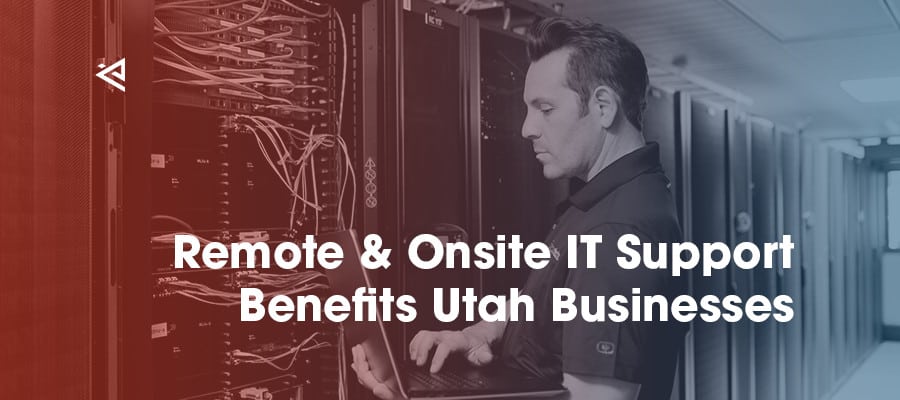 Onsite IT Technician working on server